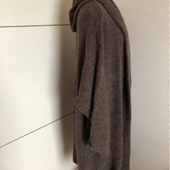 アンティカKINU ボリュームザックリニットロングカーデコートの画像