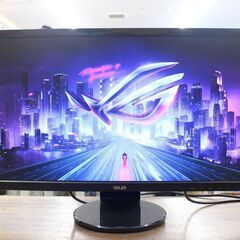 一部破損有 ASUS/エイスース 24型フルHD ゲーミングモニター VE248HR 2018年製 1920x1080 1ms 1,677万色 PC周辺機器の画像