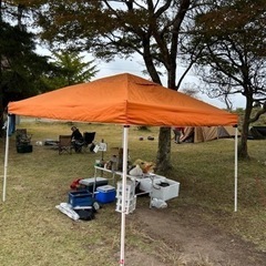 🌈 FIELDOOR⭐️ワンタッチタープテントUVオレンジ色 H...