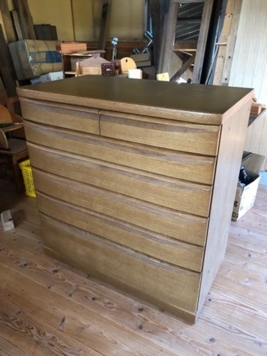 美品　オークチェスト六段