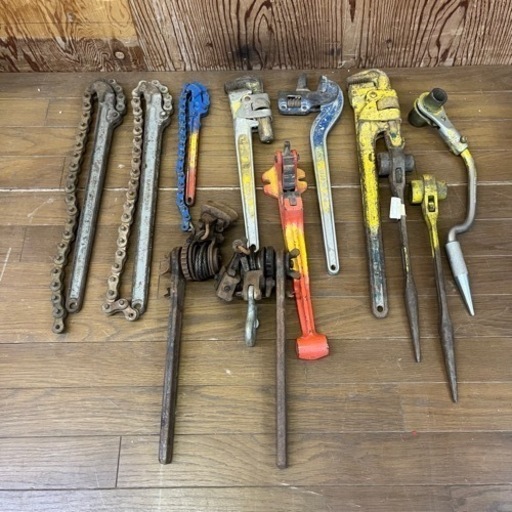 d1029515 工具一式 まとめ 内藤工業株式会社 MCC super hit topイタバシ チェーンレンチ パイプレンチ シメラー 他 現状品 中古品