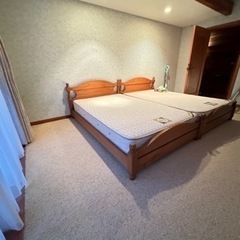 ベッド　二台セットフルセット　西川ベッドセミダブル　差し上げます