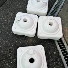 お得🉐のぼり旗 ポール 定番＋スタンド 注水台 4セット 白