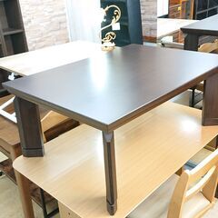 家具調 こたつ ダークブラウン 木目模様■横幅105cm×奥行7...