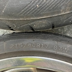 17インチアルミホイール 前8j 後9jの画像