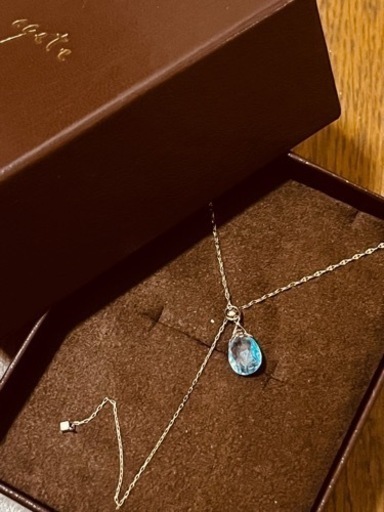 k10アガットチャーム付きロングネックレス