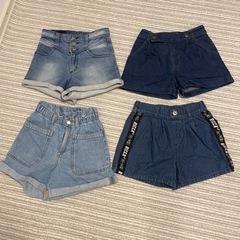 ショートデニムパンツ4点セット150