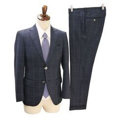  シングルスーツ A4 S ダークネイビー と黒いコートのセット
