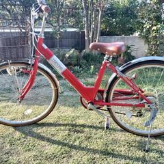 子供用自転車 レッド 24型 切替変速