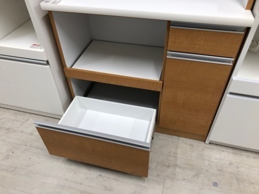 サンコウ レンジボード 未使用品 ヴィレッジ 90キッチンボード ナチュラル【トレファク堺福田店】