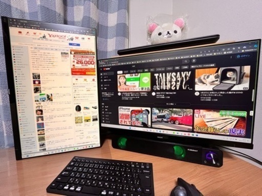 フィリップス PHILIPS『241E9』モニター2枚+デュアルマウント+スピーカー