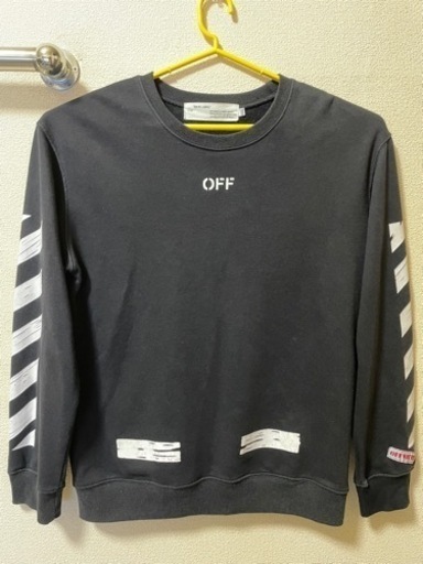 【希少】オフホワイト　トレーナー　XXL 黒
