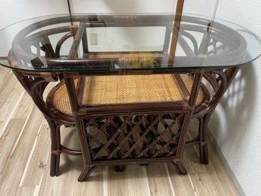 アジアンテーブルセット　2人掛け