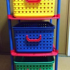 【受け渡し決定済】三段おもちゃ箱 