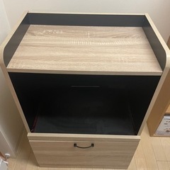 【レンジ台】2口コンセント/スライド/北欧風の画像