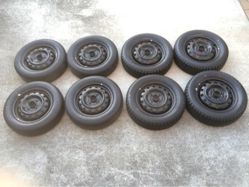 ブリヂストン155/65R13夏タイヤ冬タイヤ計8本三菱純正ホイール付