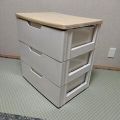 ウッドトップチェスト 3段の画像