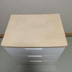 ウッドトップチェスト 3段の画像