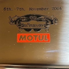 ノベルティ品‼️ステンレス製MOTULメッキトレー😁‼️😁新品未開封‼️‼️の画像