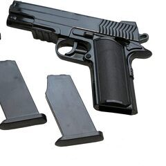 池田工業社 ウォーターガン [ 水鉄砲/ウォーターガン ] ブラックガバメント　　コンビニ強盗ごっこしちゃだめだぞの画像