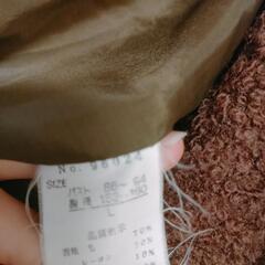 コート　Ｌ　もこもこ　ブラウンの画像