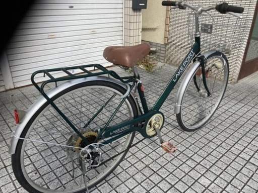 【27インチ自転車】6段変速　LEDオートライト付　前後タイヤ、鍵新品❗️スペアキーあり　若林自転車　浜大津店　SALE中❗️