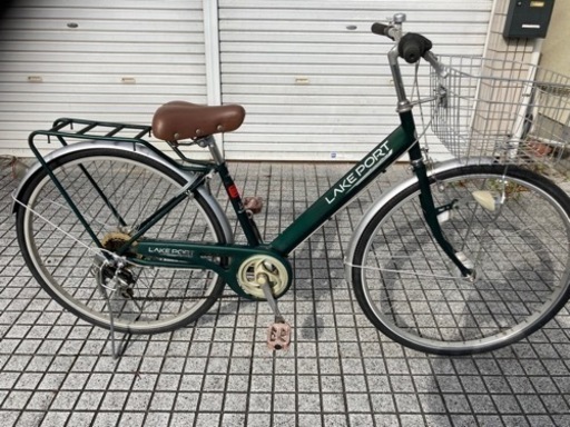 【27インチ自転車】6段変速　LEDオートライト付　前後タイヤ、鍵新品❗️スペアキーあり　若林自転車　浜大津店　SALE中❗️