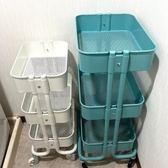 IKEA イケア ロースゴク & ロースフルト キャスター付ワゴ...
