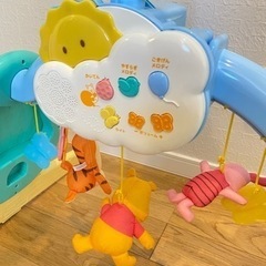 タカラトミー(TAKARA TOMY) ディズニー ベビートイ くまのプーさん えらべる回転 6WAYジムにへんしんメリー マルチカラーの画像