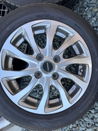 10月31日まで。14インチ 軽自動車 ブリヂストン製アルミホイール 155/65R14 タント ムーヴ N-boxなど