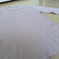 パープル ニット Lサイズ トップス タートルネックニット ガーリーの画像