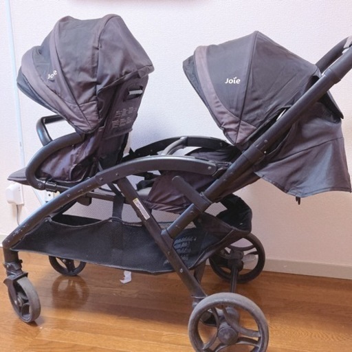 joie 2人乗りベビーカー エヴァライトデュオブラック