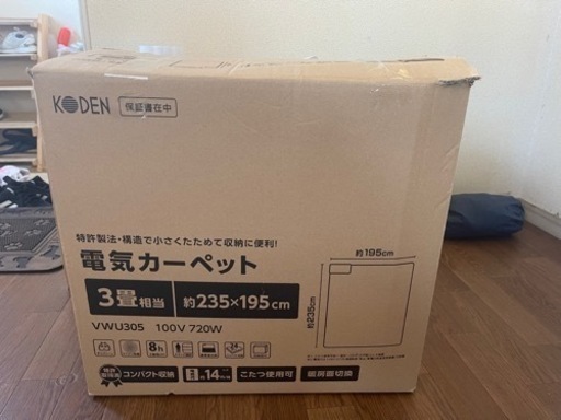未開封電気カーペット