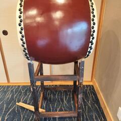 新品、未使用]　大型1.6尺　和太鼓 台座 やぐら バチ付 セットの画像