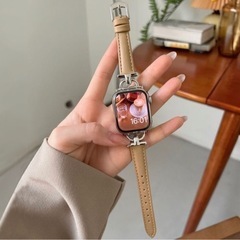 アップルウォッチ　レザーベルト　ベージュ