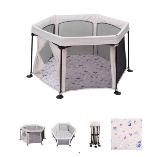 日本育児 ムーミンベビー 洗えてたためるポータブルベビーサークル　MOOMIN 2021年製