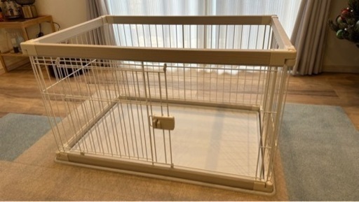 ペットサークル　ケージ　犬　ホワイト　ベージュ【お譲り先が決まりました】