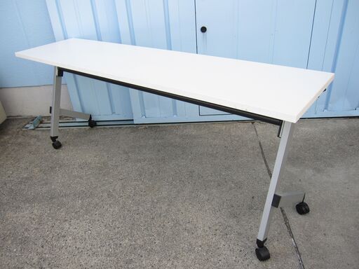 スタックテーブル　ホワイト　1800ｘ450ｘ720　ウチダ製PLATTE