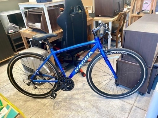 1週間乗車　美品　クロスバイク KAGRA Z2 アルミフレーム ブルー 中古 自転車