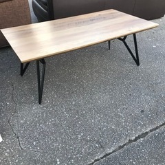 【幅110cm】脚がおしゃれな ローテーブル アイアン×パイン材
