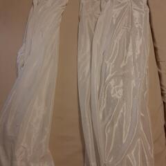 レースカーテン白（タテ120cm×ヨコ90cm）×二部　*フック付きの画像