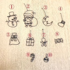 クリスマス　ガーランド　ハンドメイド　ワイヤークラフトの画像
