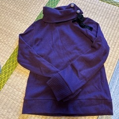 トップス　長袖　紫