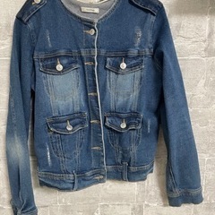 ノーカラーデニムジャケットの画像
