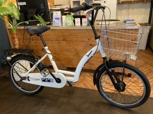 【Vespa 前輪タイヤ・前輪チューブ新品！】LEDオートライト　内装3段　20インチミニベロ　ホワイト