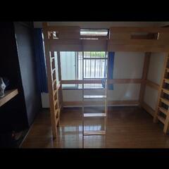 組み立て式　パイン素材木製ベッド