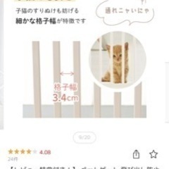 猫　脱走防止ゲートの画像