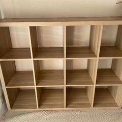 【再掲】イケアKALLAX カラックス・4×3段・ホワイトステインオーク調の画像