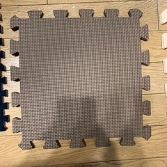 30×30cm タイルフロアマット　青23 茶11 クリーム10の画像