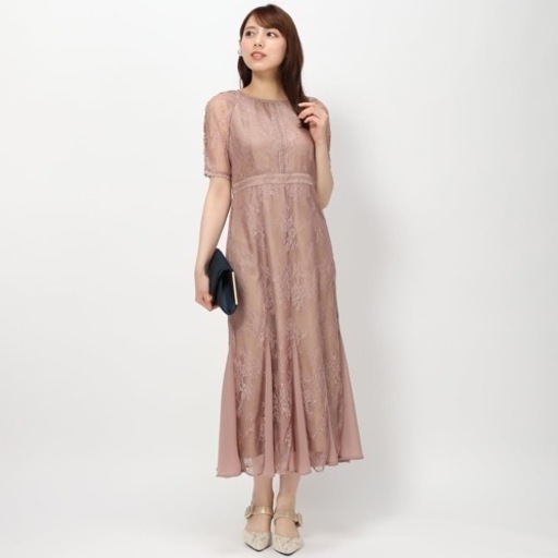 レースギャザーディテールワンピース　ミッシュマッシュ